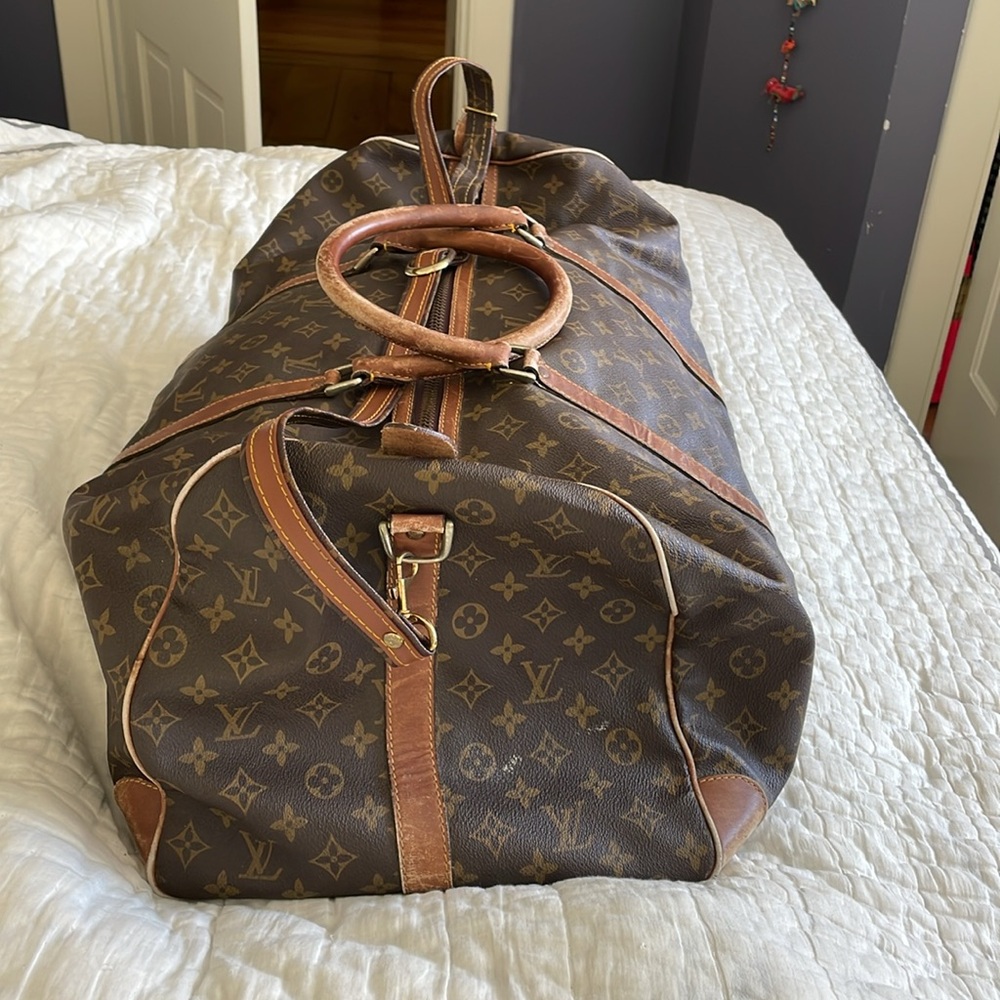 Vintage Authentic Louis Vuitton Large Duffle Weekender 1970’s / 80s Era Monogram - Picture 8 of 17